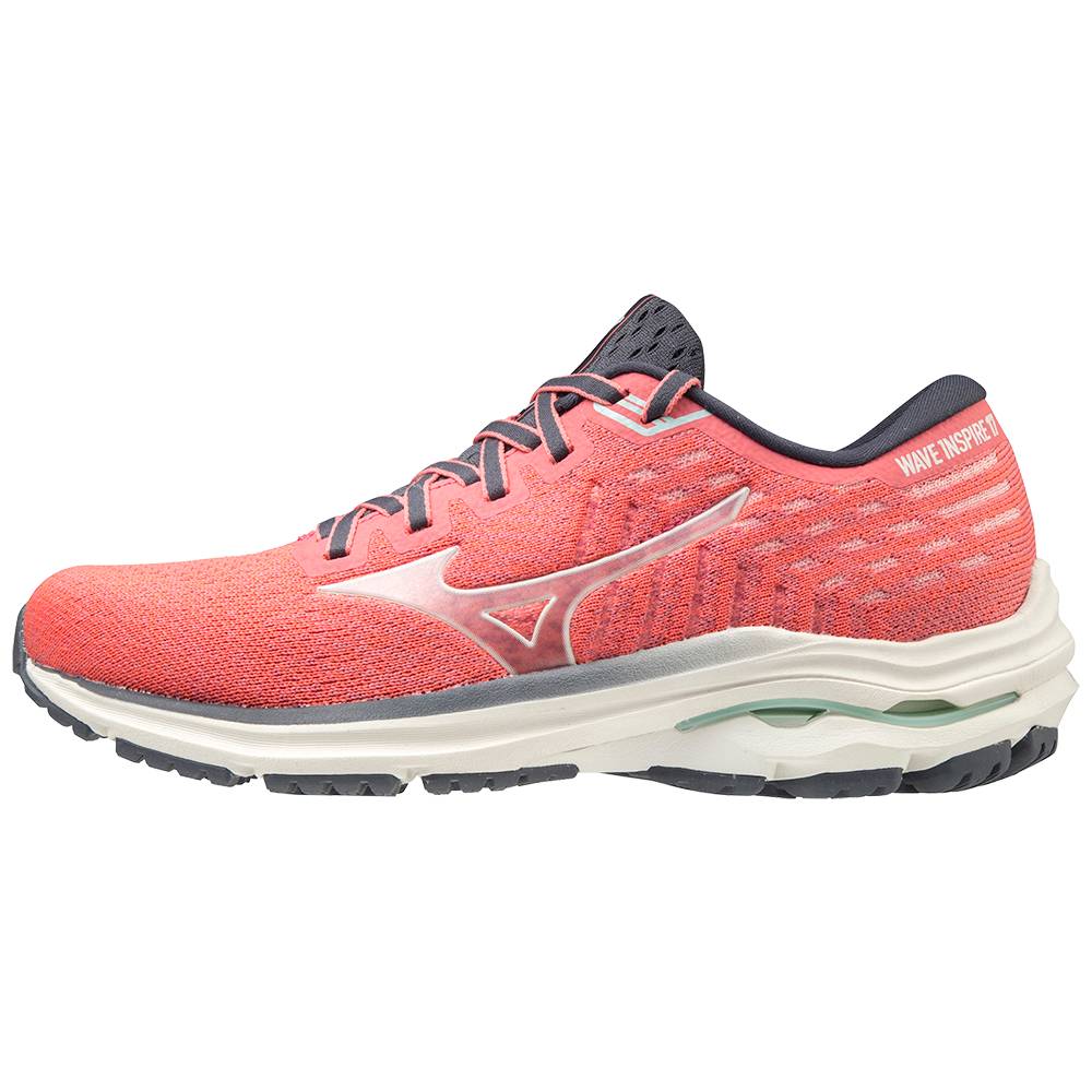 Zapatillas Running Mizuno Wave Inspire 17 WAVEKNIT Mujer Rojas/Blancas Baratas HEFO-69071